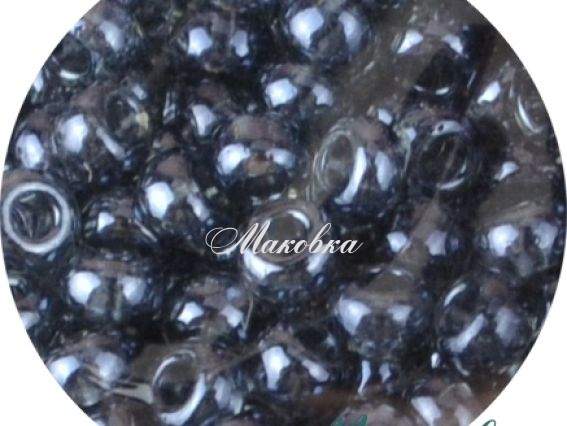 Чешский бисер Preciosa №10/0, круглый, цвет 46010 темно-серый 50 г