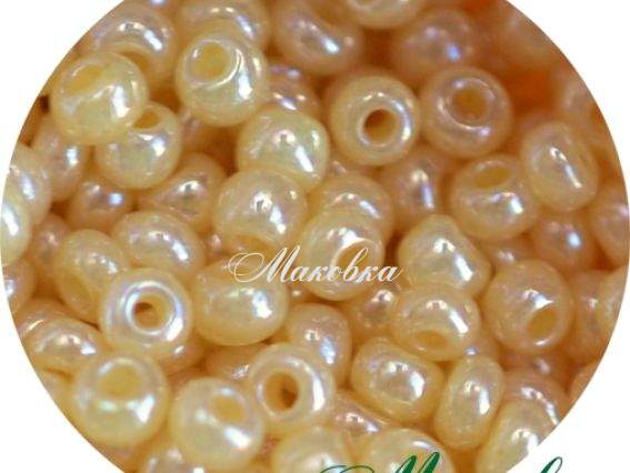 Чешский бисер Preciosa №10/0, круглый, цвет 47112 св.персик 50 г