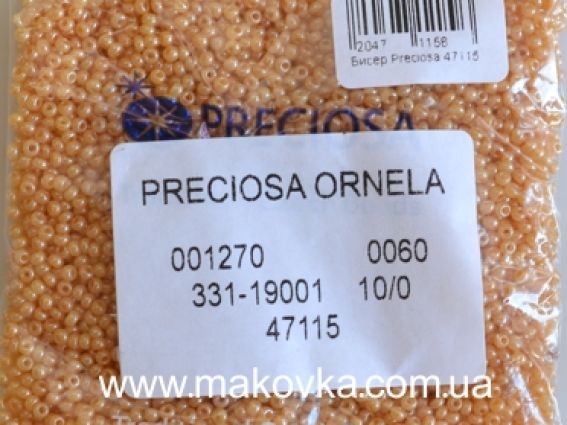 Preciosa  Чешский бисер №10/0, круглый, цвет 47115