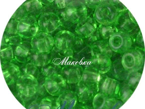 Чешский бисер Preciosa №10/0, круглый, цвет 50100 зеленый