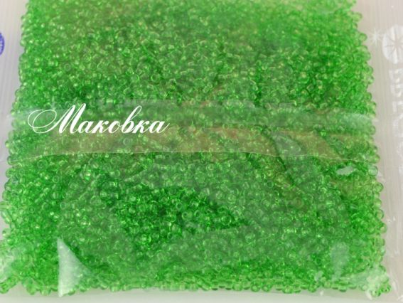 Preciosa Чешский бисер №10/0, круглый, цвет 50100 зеленый