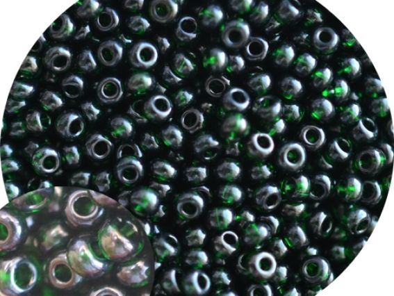 Бисер 5 гр Preciosa 50150 прозрачный зелёный