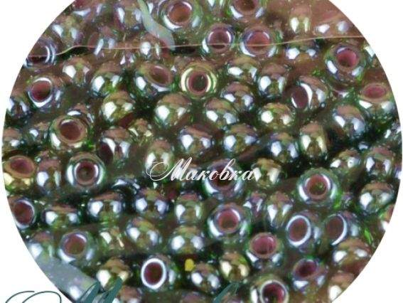 Чешский бисер Preciosa №10/0, круглый, цвет 51128 серо-зеленый, 50г