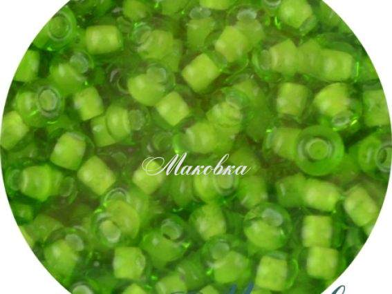 Чешский бисер Preciosa №10/0, круглый, цвет 55436 ярко-зеленый