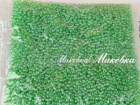 Чешский бисер Preciosa №10/0, круглый, цвет 56100 зеленый 50 г