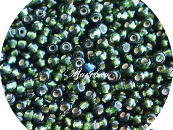 Чешский бисер Preciosa №10/0, круглый, цвет 57290 болотно-зеленый