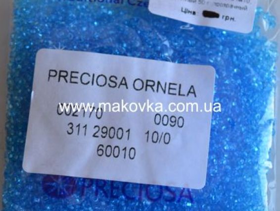 Preciosa  Чешский бисер №10/0, круглый, цвет 60010