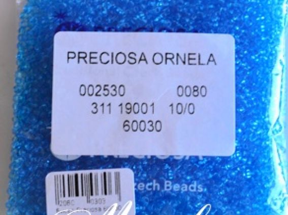 Preciosa Чешский бисер №10/0, круглый, цвет 60030 синий ультрамарин
