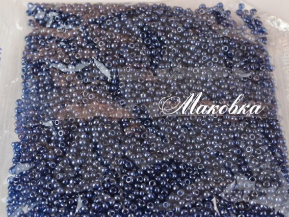 Preciosa Чеський бісер №10/0, круглий, колір 66100 темно-синій