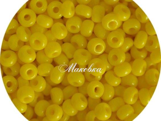Чешский бисер Preciosa №10/0, круглый, цвет 83130 желток, 50г