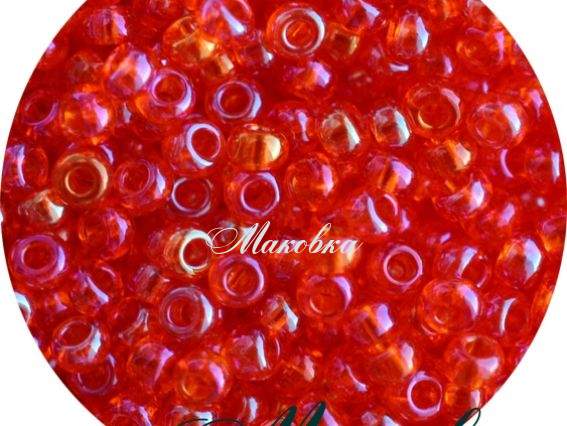 Чешский бисер Preciosa №10/0, круглый, цвет 91030 мандарин