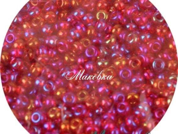 Чешский бісер Preciosa №10/0, круглый, цвет 91070 красный радужный Чешский бісер Preciosa №10/0, круглый, цвет 91070 красный радужный