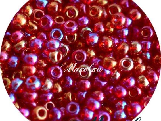 Чешский бисер Preciosa №10/0, круглый, цвет 91090 вишневый радужный 50 г