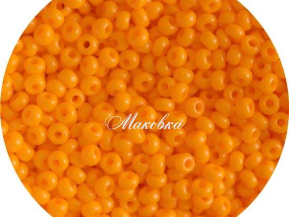Чешский бисер Preciosa №10/0, круглый, цвет 93110 св.оранжевый