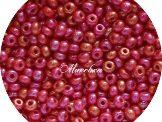 Чешский бисер Preciosa №10/0, круглый, цвет 94210 вишневый перламутр 50 г