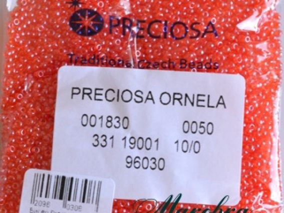 Preciosa Чешский бисер №10/0, круглый, цвет 96030 светло-красный