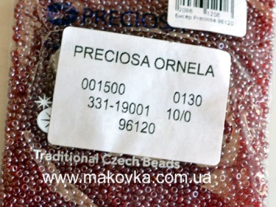 Чешский бисер Preciosa №10/0, круглый, цвет 96120 гнилая вишня 50г