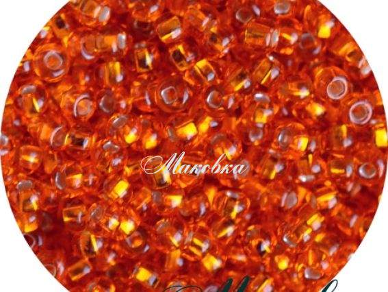 Чешский бисер Preciosa №10/0, круглый, цвет 97000 оранжевый 50 г