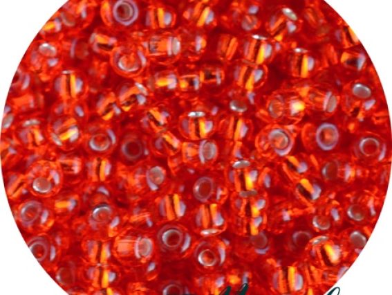 Чешский бисер Preciosa №10/0, круглый, цвет 97050 красно-оранжевый 50 г