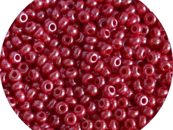 Чешский бисер Preciosa №10/0, круглый, цвет 98210 красный темный