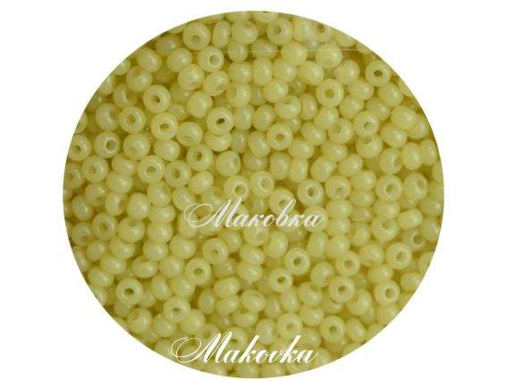 Чешский бисер Preciosa №10/0, круглый, цвет 02151 салатовый 50 г