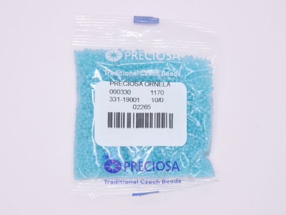 Preciosa Чеський бісер №10/0, круглий, 50 г колір 02265 алебастр зольгель св.бірюзовий 50 г