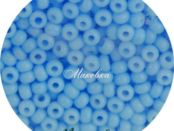 Чешский бисер Preciosa №10/0, круглый, цвет 03134 голубой, 50 г