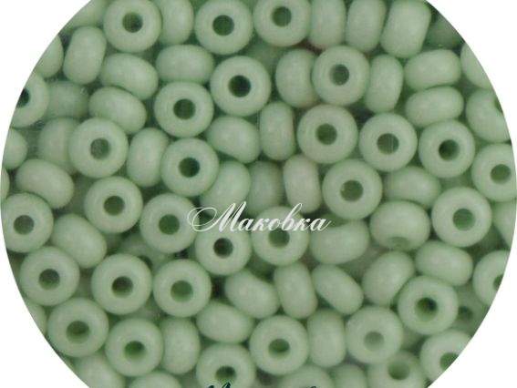 Чешский бисер Preciosa №10/0, круглый, цвет 03162 светло-зеленый , 50 г