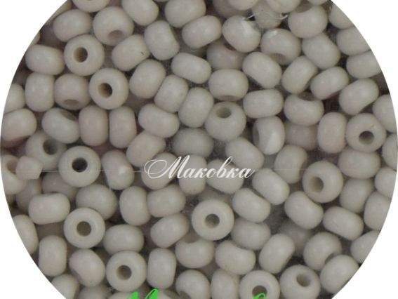 Чешский бисер Preciosa №10/0, круглый, цвет 03441 бледно-серый, 50 г