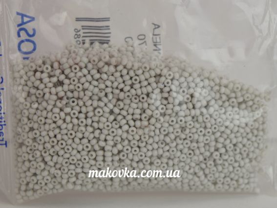 Preciosa Чешский бисер №10/0, круглый, 50 г, цвет бледно-серый 03441