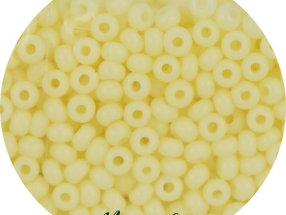 Чешский бисер Preciosa №10/0, круглый, цвет 03481 бледно-желтый, 50 г