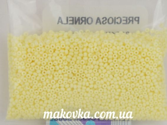 Preciosa Чешский бисер №10/0, круглый, 50 г, цвет бледно-желтый 03481 