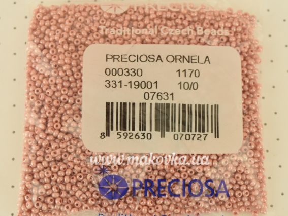 Preciosa Чешский бисер №10/0, круглый, 50 г, цвет 07631 кофейный, 50 г