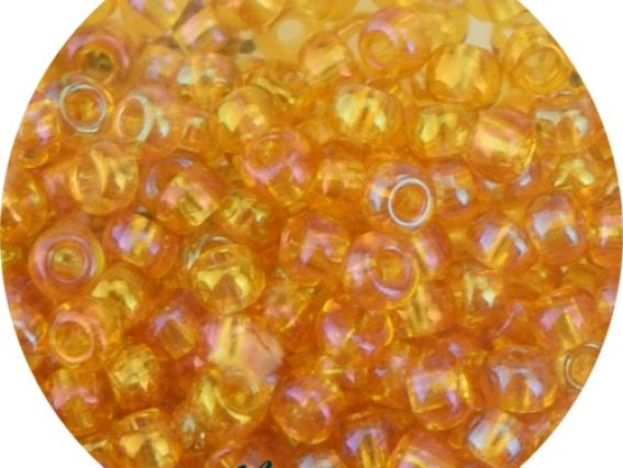 Чешский бисер Preciosa №10/0, круглый, цвет 11050 св. карамель, радужный 50 г