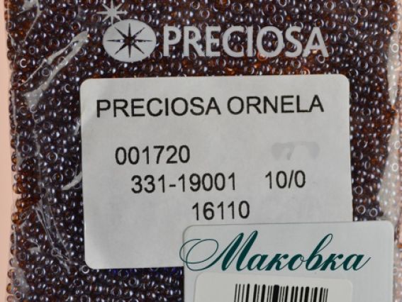 Preciosa Чеський бісер №10 / 0, круглий, колір 16110 коричневий