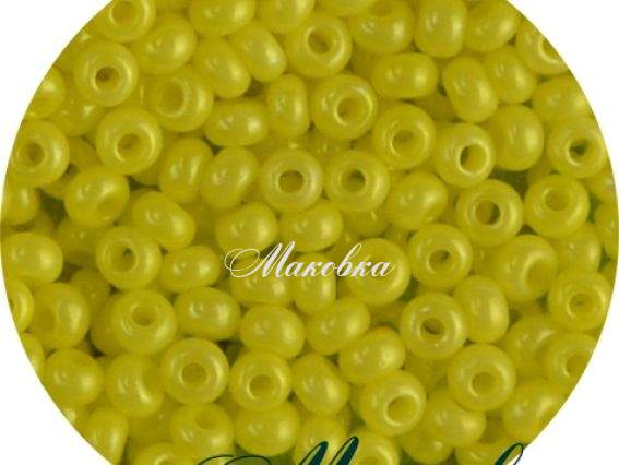 Чеський бісер Preciosa №10/0, круглий, колір 16186, жовтий 50 г Чеський бісер Preciosa №10/0, круглий, колір 16186, жовтий 50 г