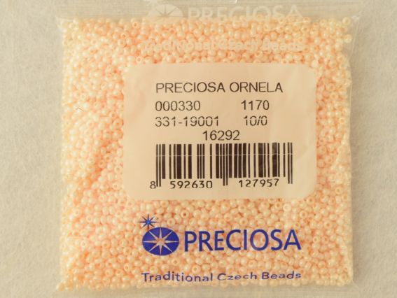 Бісер чеський Preciosa №10/0, круглий, 16292 крем
