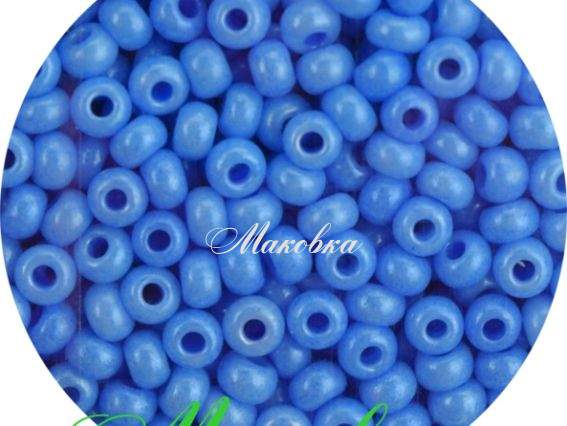 Чешский бісер Preciosa №10/0, круглый, цвет 16336 голубой, 50 г Чешский бісер Preciosa №10/0, круглый, цвет 16336 голубой, 50 г