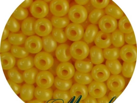 Чешский бисер Preciosa №10/0, круглый, цвет 16383 желтый