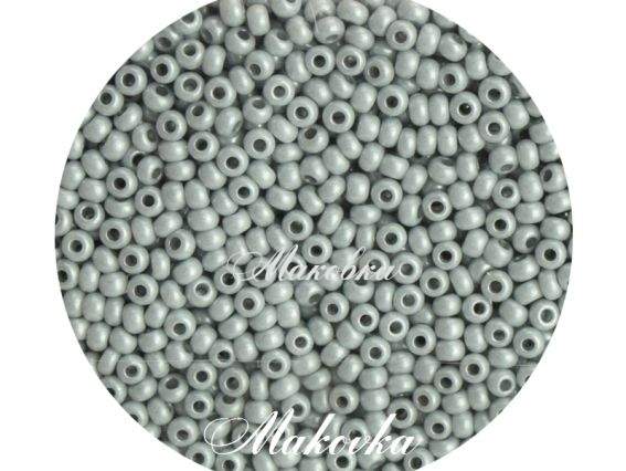 Чешский бисер Preciosa №10/0, круглый, цвет 16742 светлый серый 50 г