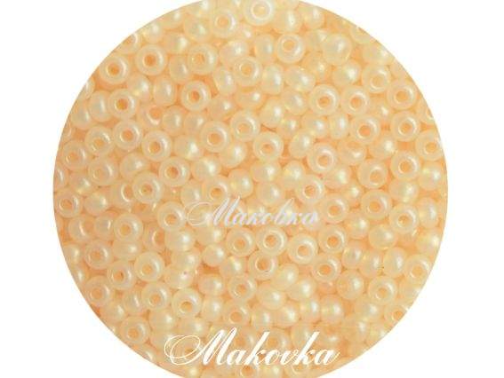 Чешский бисер Preciosa №10/0, круглый, цвет 17218 персиковый крем 50 г