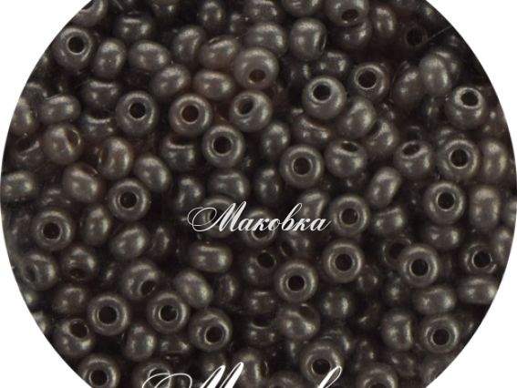 Чеський бісер Preciosa №10/0, круглий, колір 17749 темно-сірий 50 г Чеський бісер Preciosa №10/0, круглий, колір 17749 темно-сірий 50 г