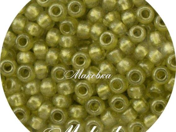 Чешский бісер Preciosa №10/0, круглый, цвет 18986 метализ. грунт. отв. салатовый , 50г Чешский бісер Preciosa №10/0, круглый, цвет 18986 метализ. грунт. отв. салатовый , 50г