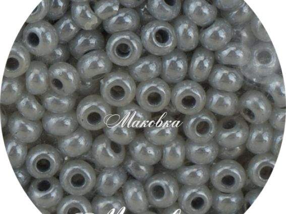 Чешский бисер Preciosa №10/0, круглый, цвет 37342 св.серый, 50 г
