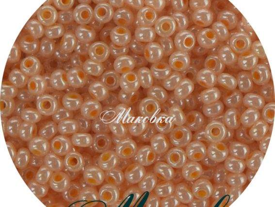 Чешский бисер Preciosa №10/0, круглый, цвет 37383 персиковый