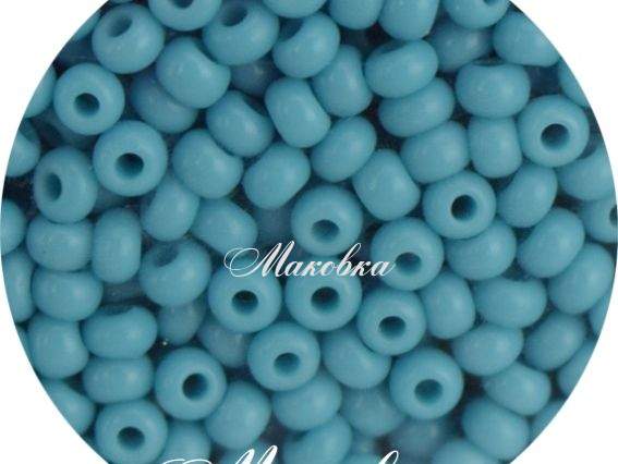 Чешский бисер Preciosa №10/0, круглый, цвет 63030 голубой, 50 г