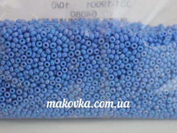 Preciosa Чеський бісер №10/0, круглий, колір 64080 райдужний світло-синій