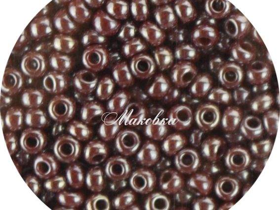 Чешский бисер Preciosa №10/0, круглый, цвет 98300 коричневый
