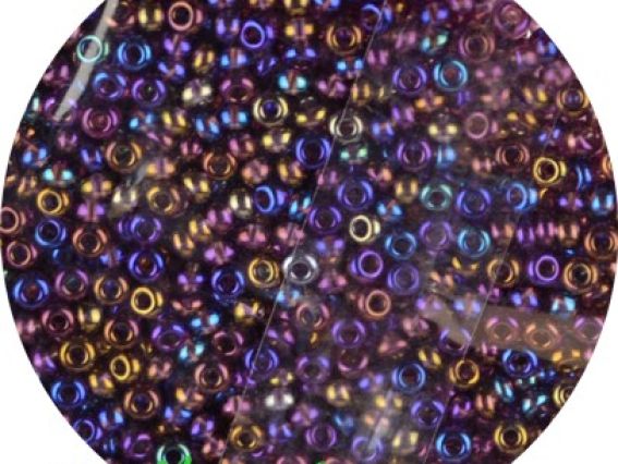 Чешский бисер Preciosa №10/0, круглый, цвет 21060 фиолетовый радужный 50 г