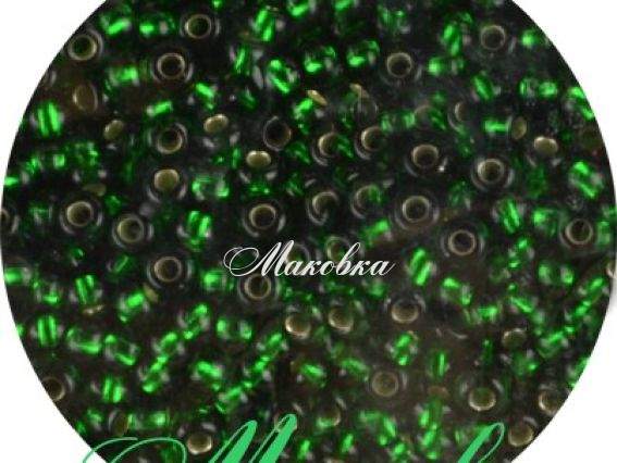 Чешский бисер Preciosa №10/0, круглый, цвет 57060 темно-зеленый 50г
